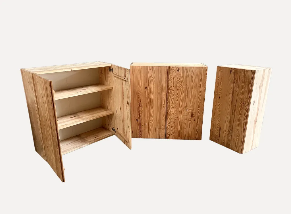 set of wall-mounted cupboards
