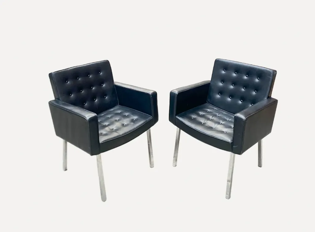 Black Leather Executive Armchair