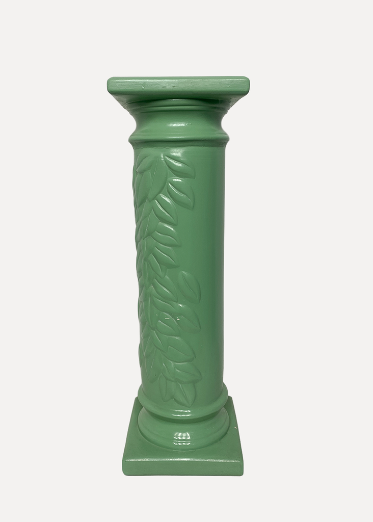Green plastic decorative column