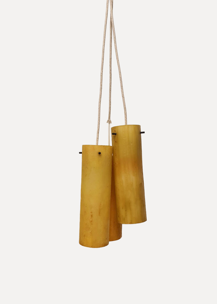 Trio Of Yellow Hanging Lamp