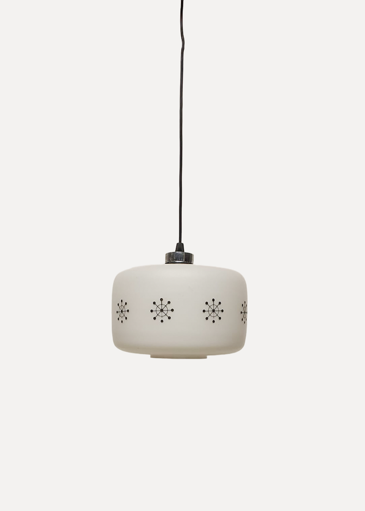 White Hanging With Flowers Lamp