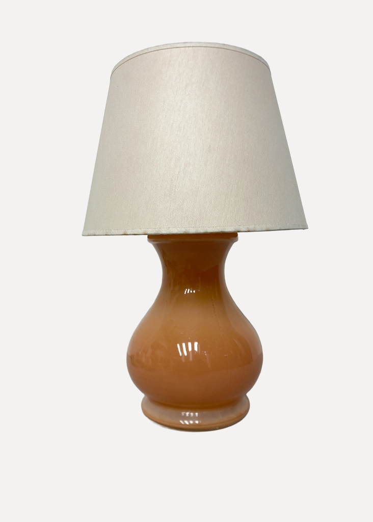 Orange ceramic table lamp