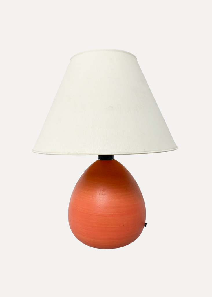 Orange Teardrop Shaped Table Lamp