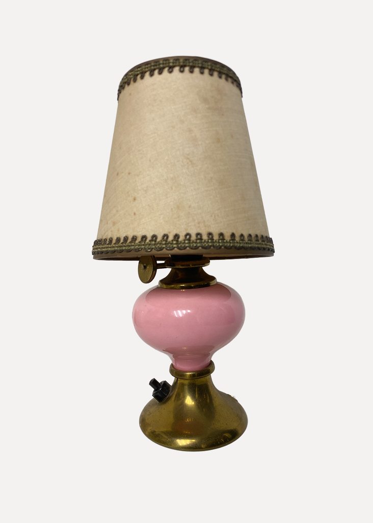 Pink and gold table lamp