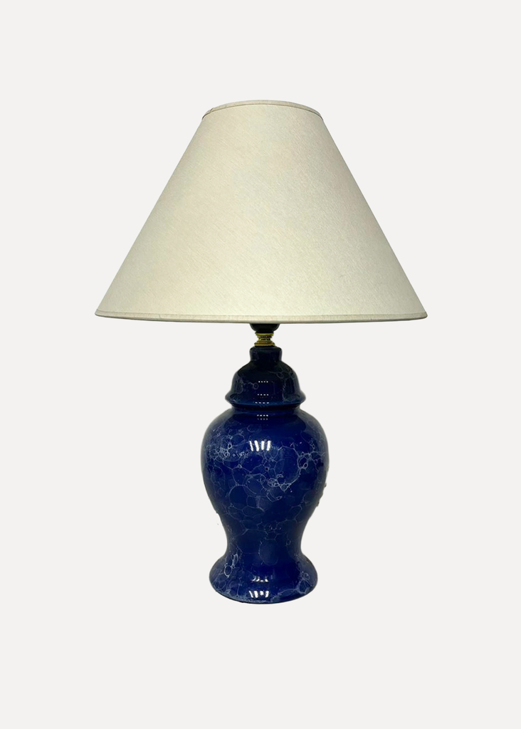 Dark Blue Ceramic Table Lamp