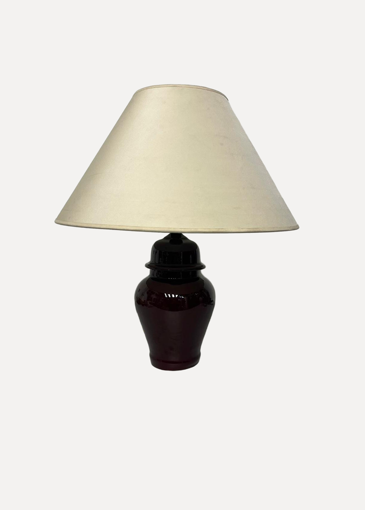 Brown ceramic table lamp