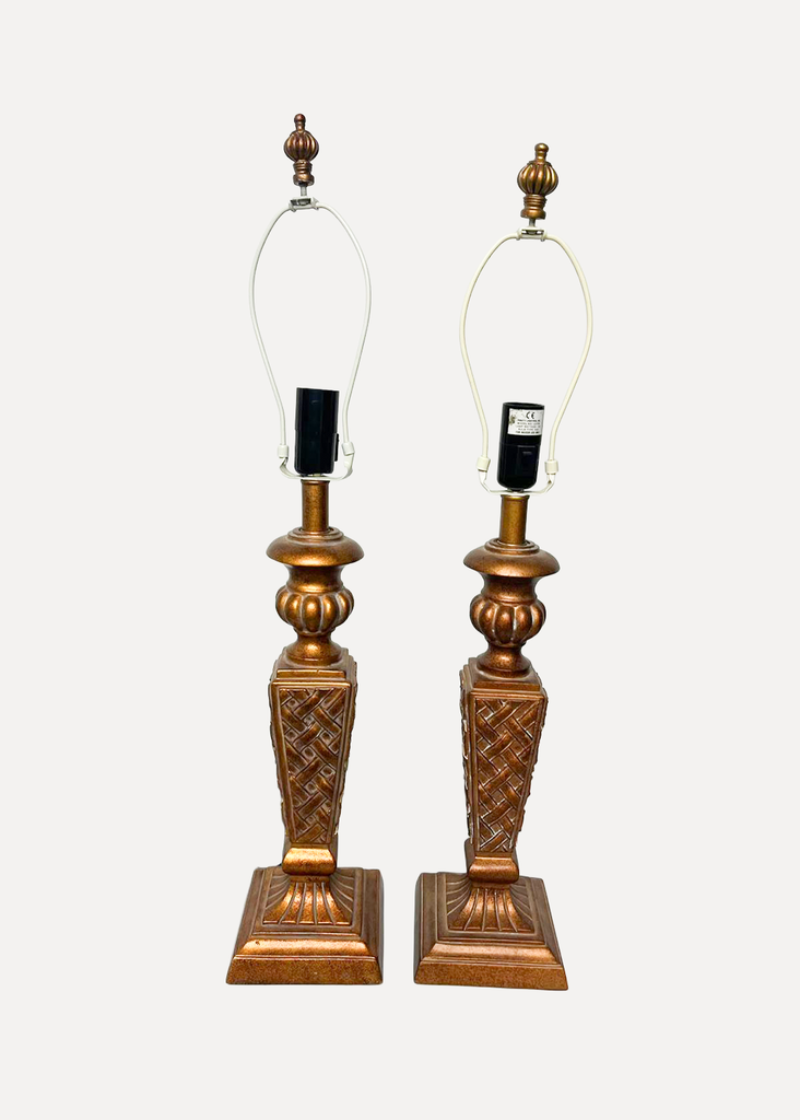 Duo bronze table lamp