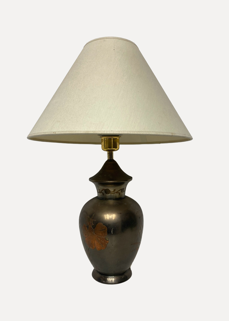 Vintage Patinated Metal Lamp