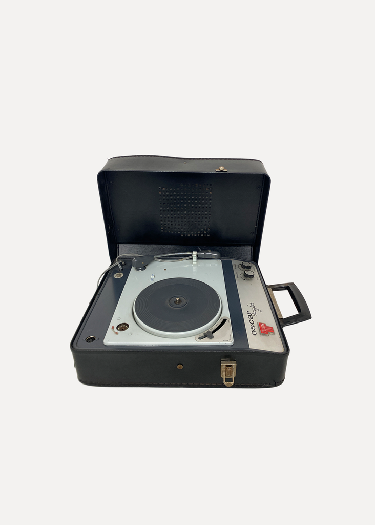 black record player