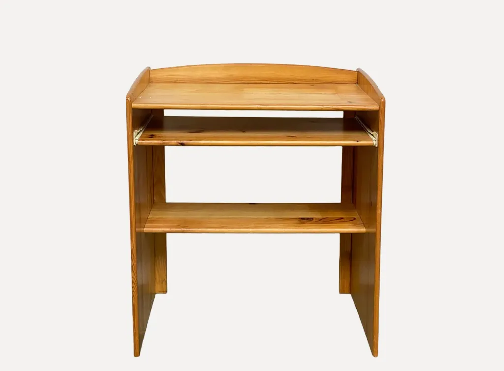 Compact Computer Desk In Light Wood