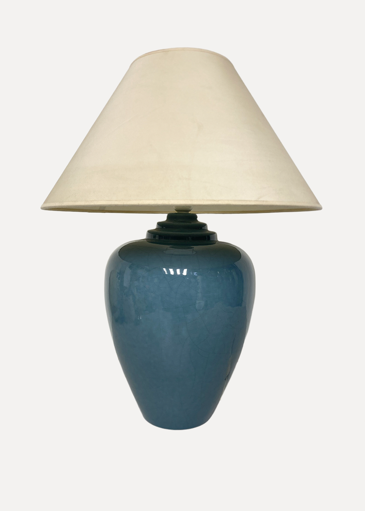 Blue ceramic table lamp