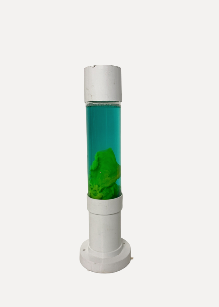 Green magma ornated lamp