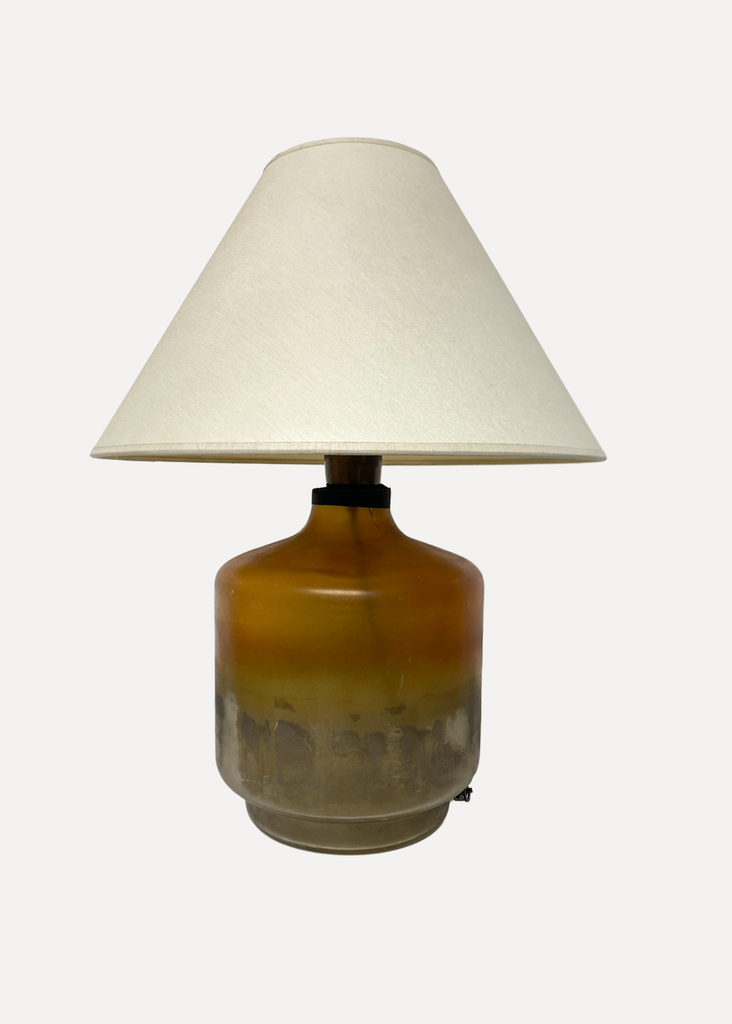 Orange and brown table lamp
