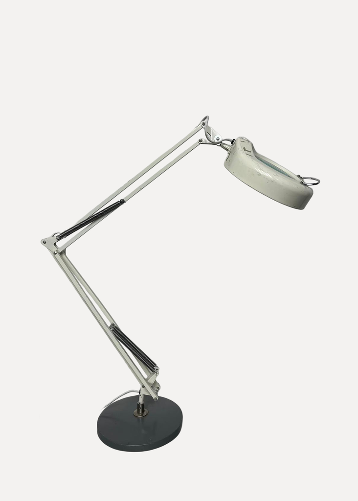 Vintage Articulated White Desk Lamp