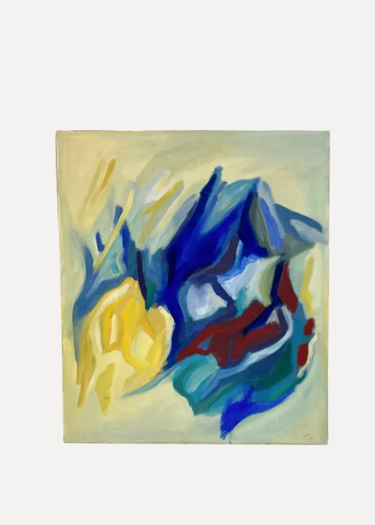 Blue Yellow Red Abstract Painting
