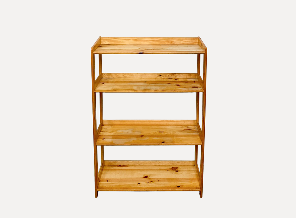 Wooden Shelving Unit With 4 Trays