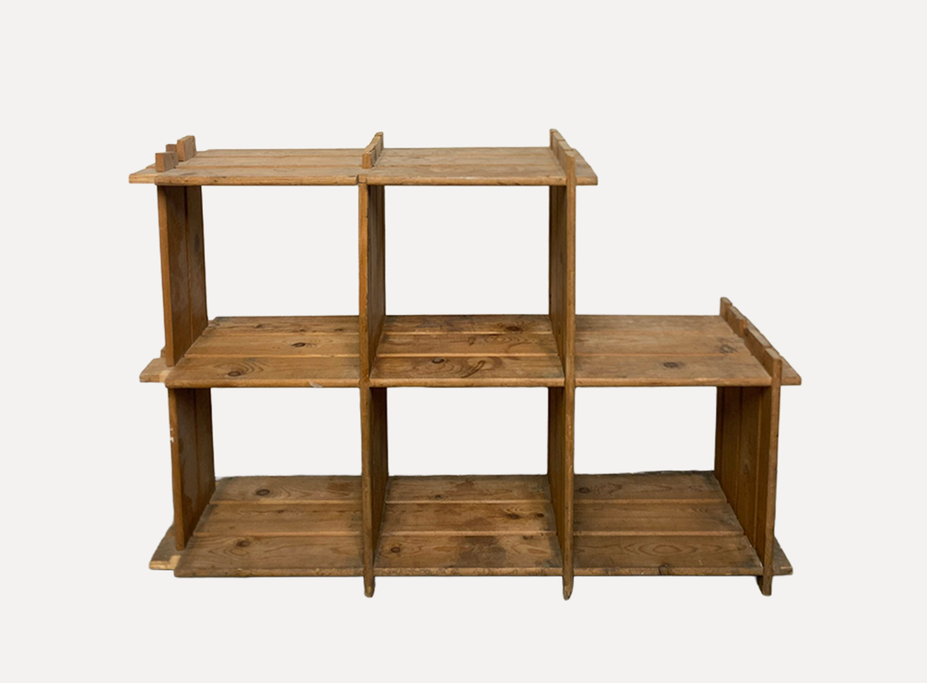Wooden Shelves And 5 Cubbies