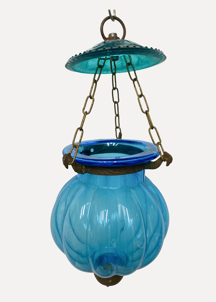 [LIG-HAN-176] Blue Glass Lantern