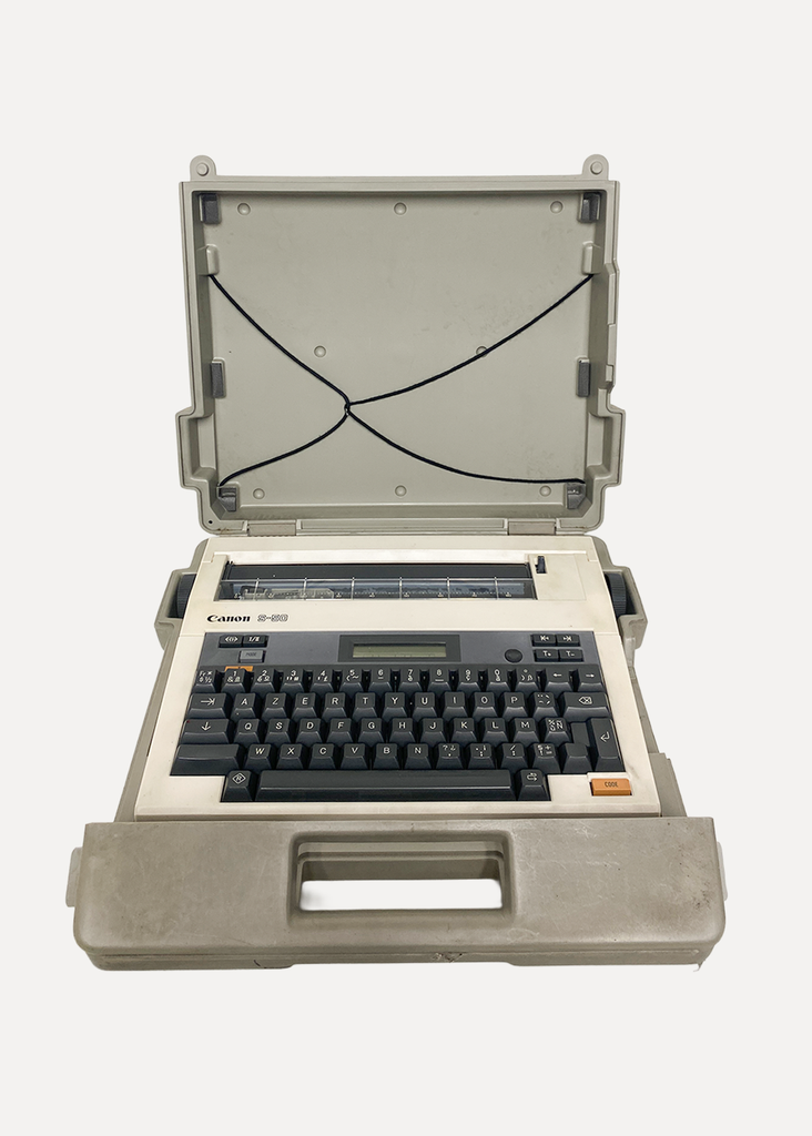 White Portable Typewriter