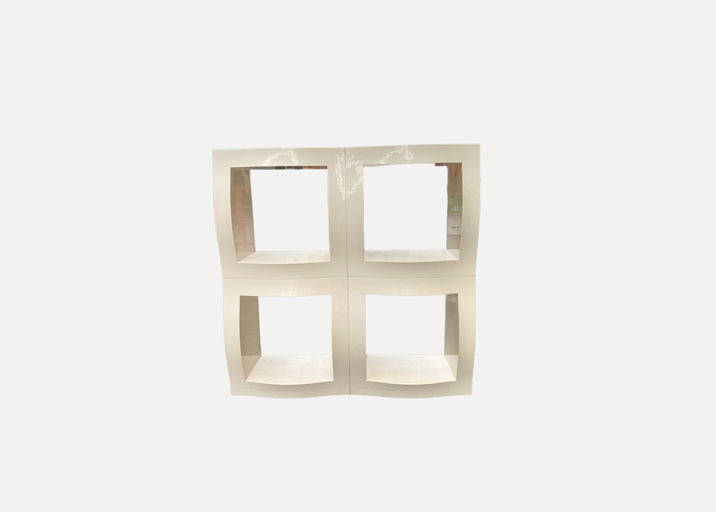 White Plastic Shelving Units 4 Cases