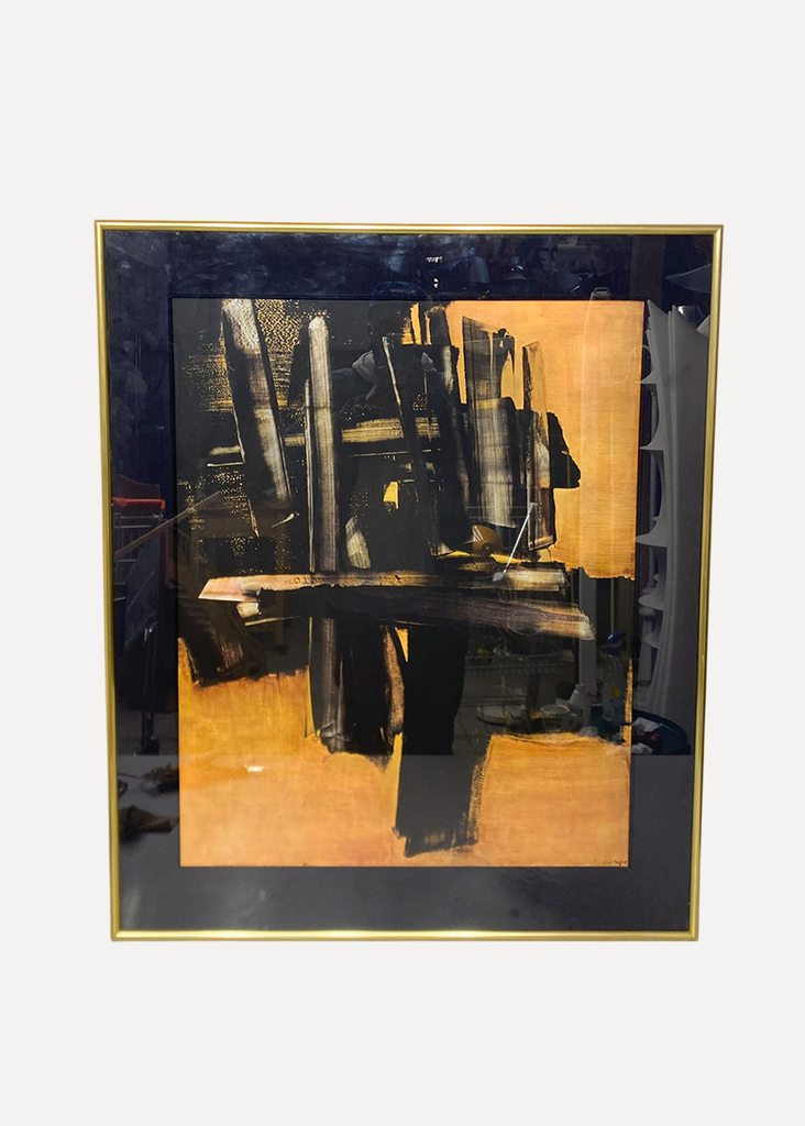 Black And Yellow Abstract painting