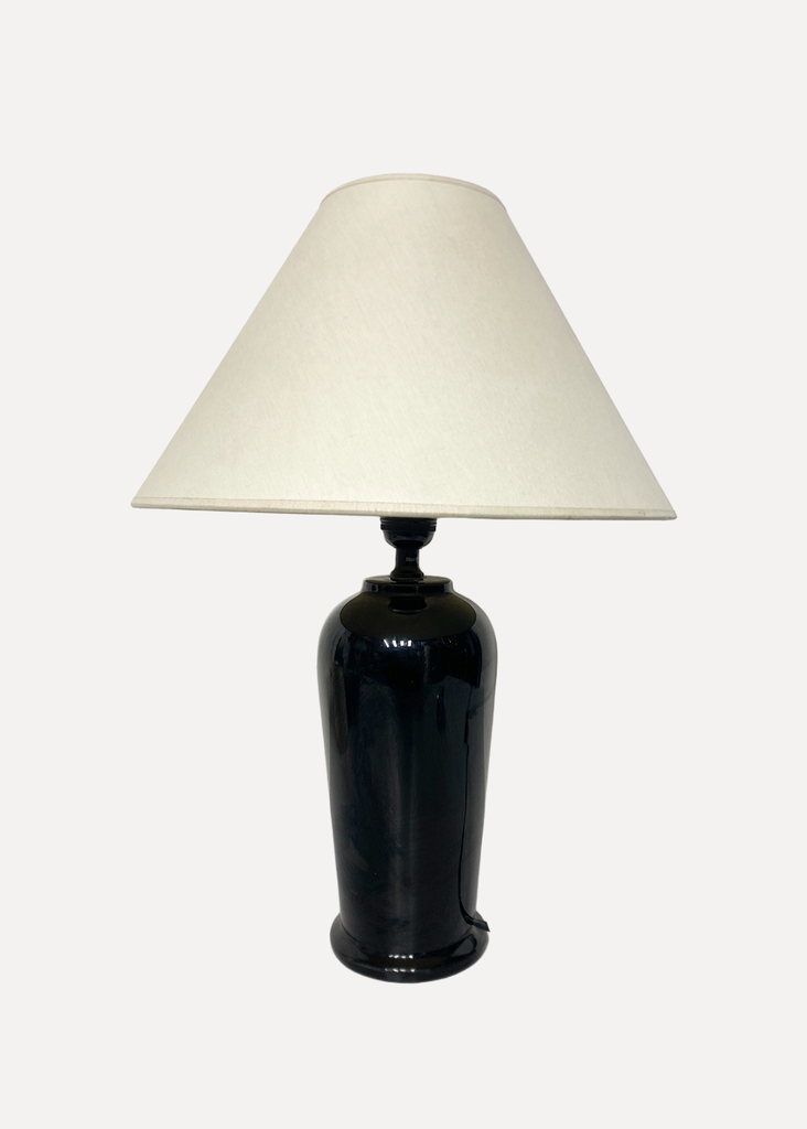 Black ceramic table lamp