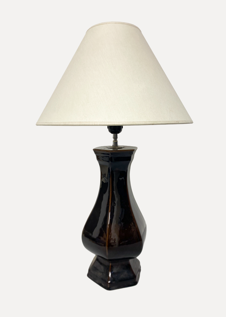 Dark brown table lamp