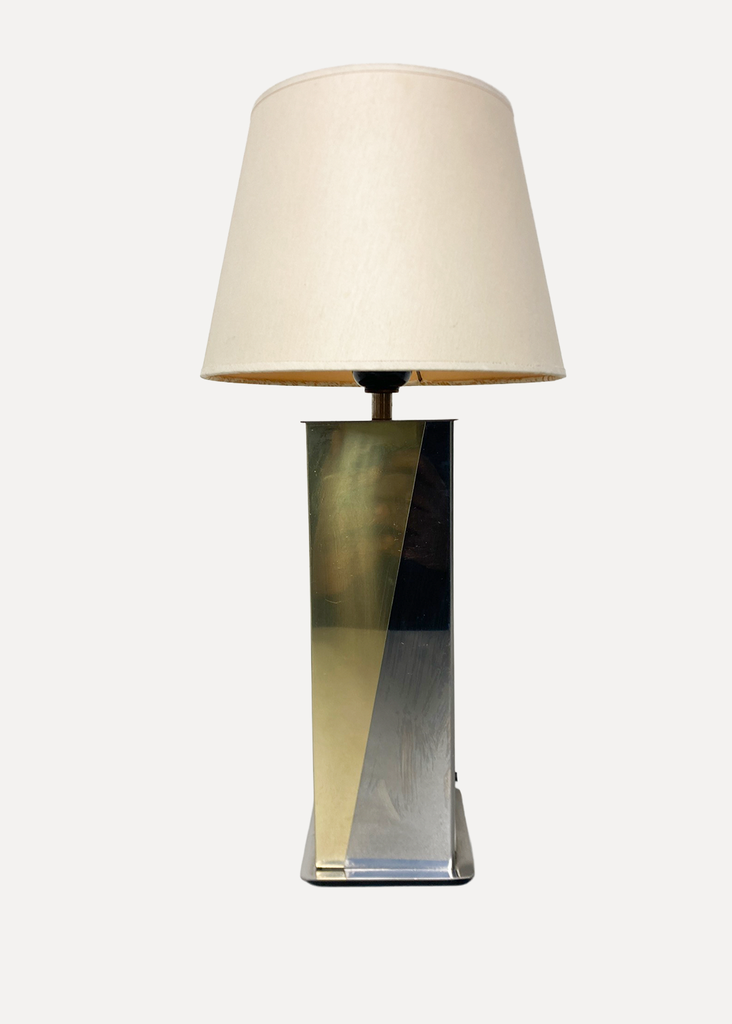 Silver and golden table lamp 5