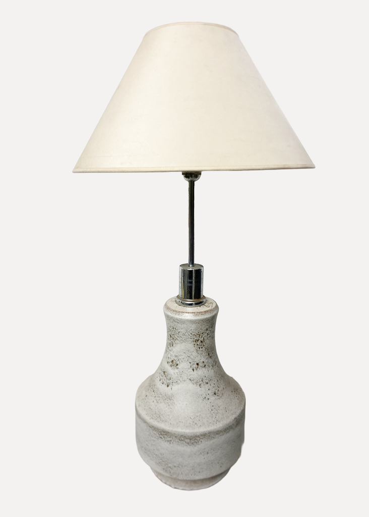 Gray and white table lamp