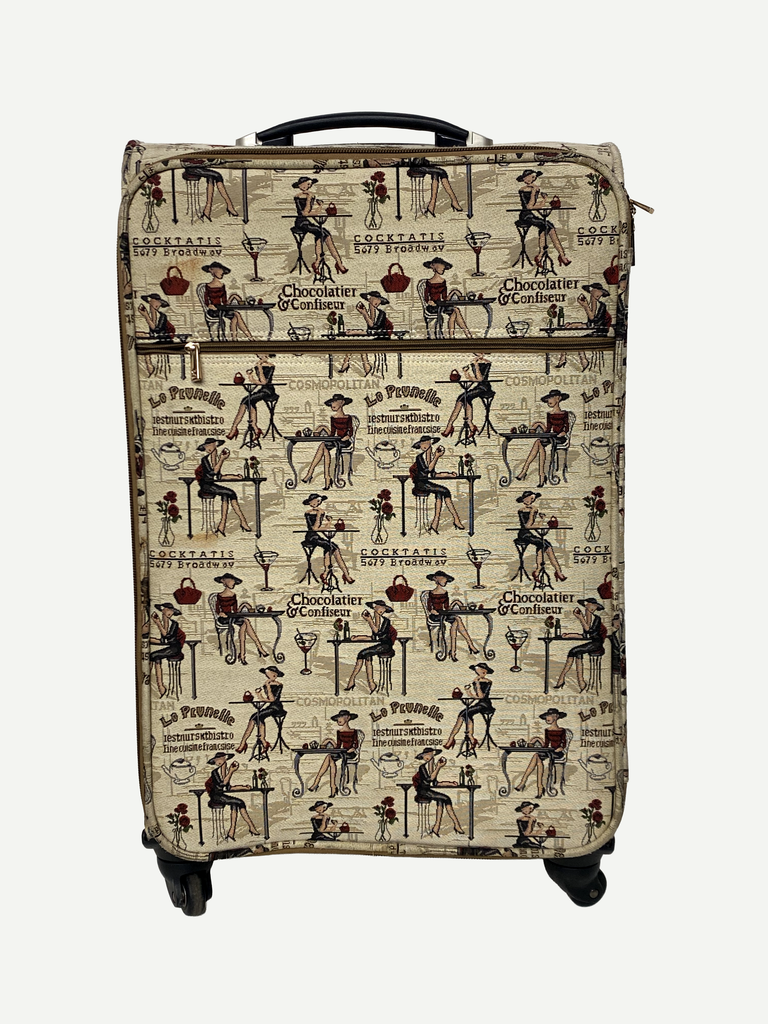 Brown / Beige Suitcase Luggage