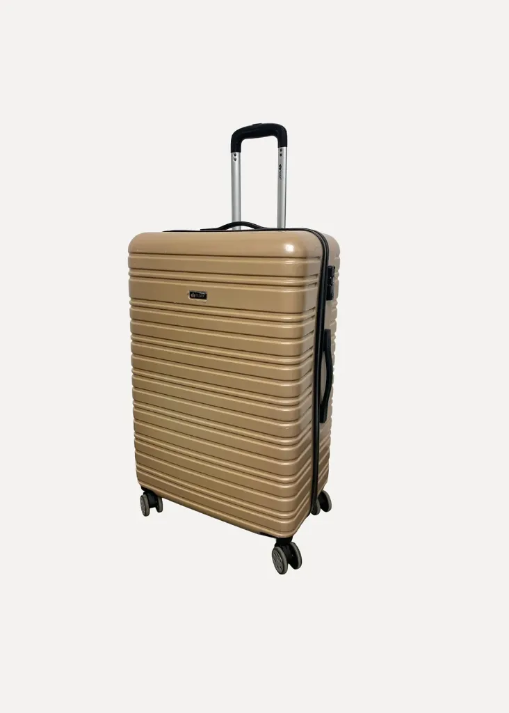 Beige Plastic Suitcase Luggage