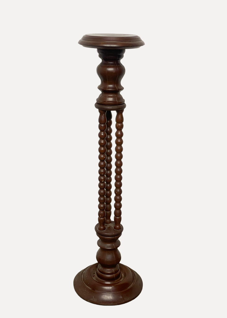 Dark Wood Pedestal