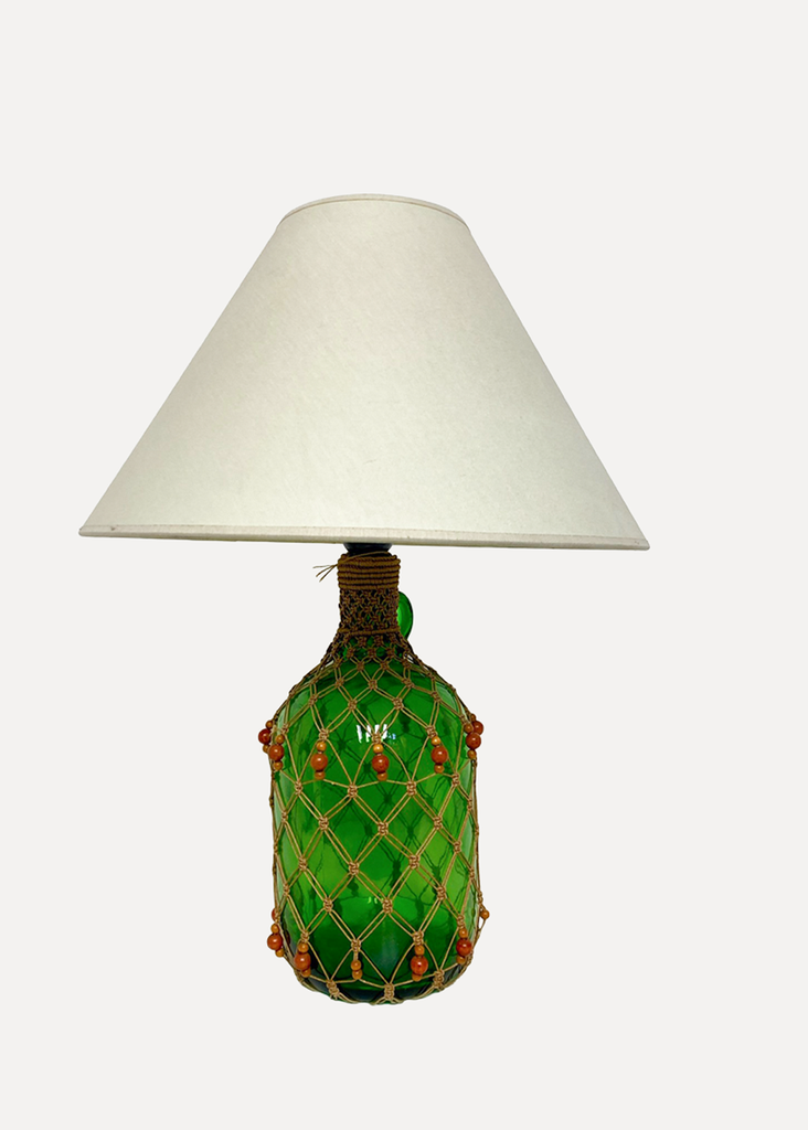 Green Glass Table Lamp