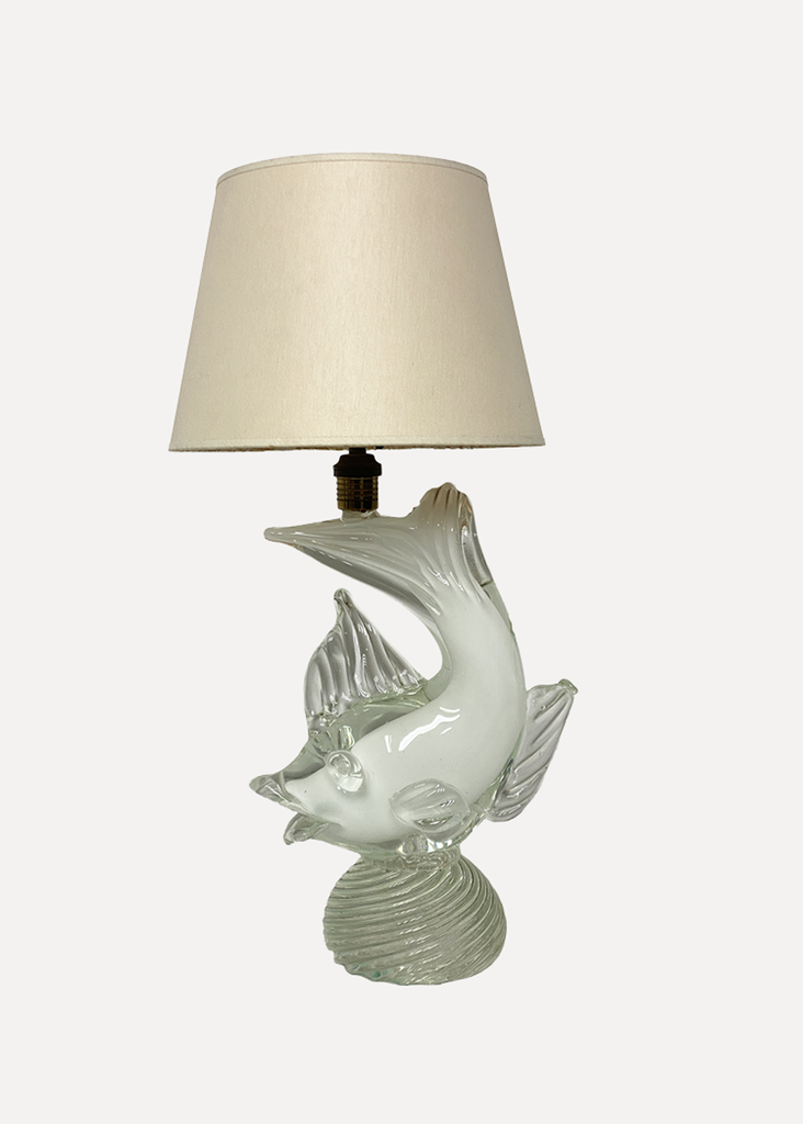 Fish Glass Ornated Lamp