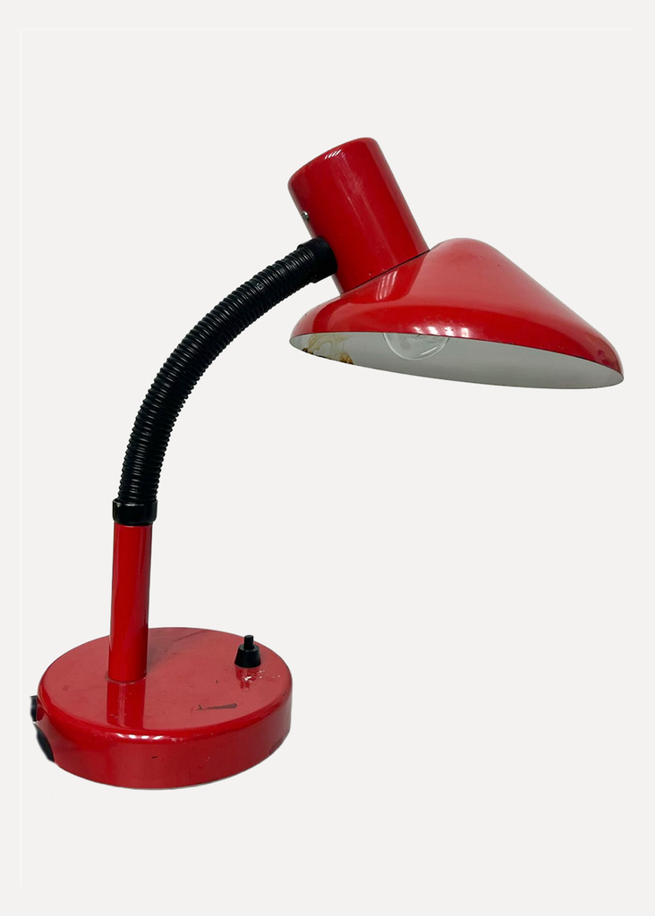 Red Desk Lamp with Flexible Neck