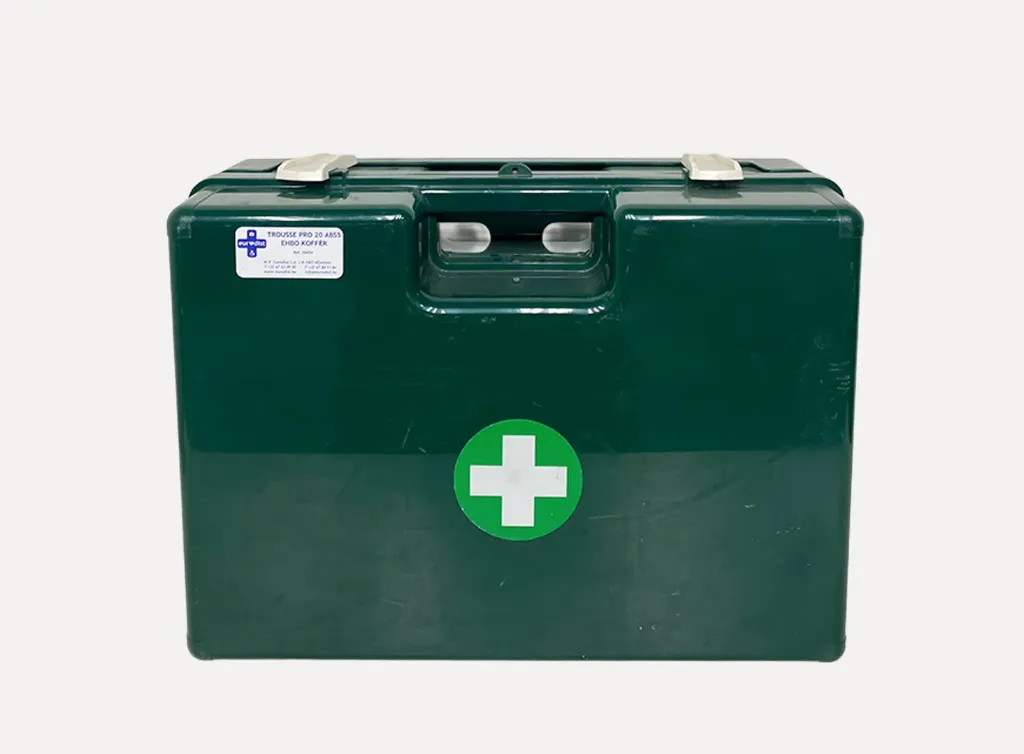 Green professional first aid kit