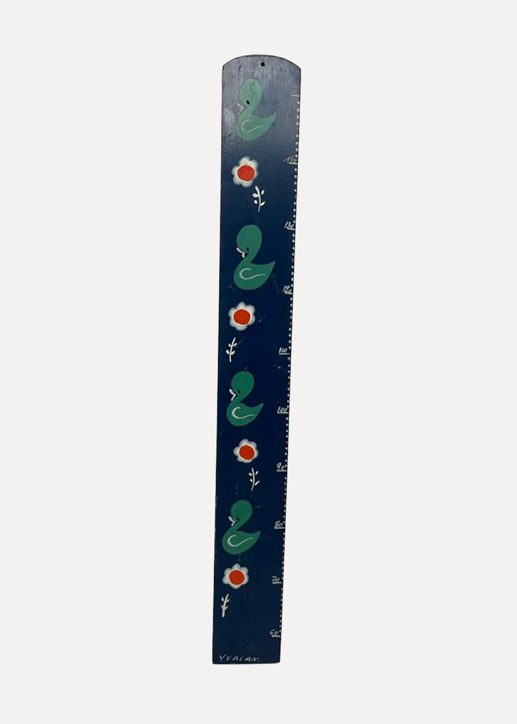 Blue wooden ruler for children