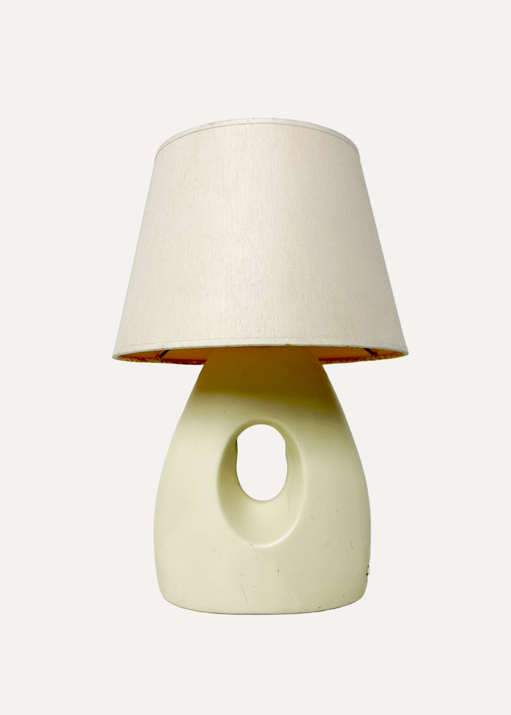 Yellow plastic table lamp