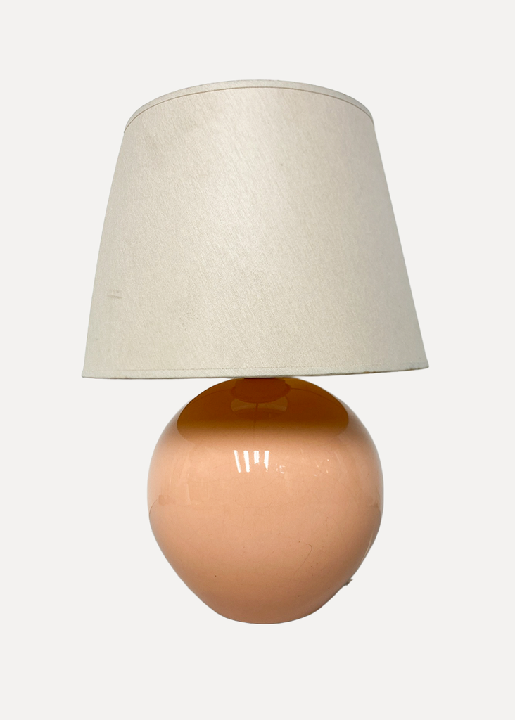 Round orange table lamp