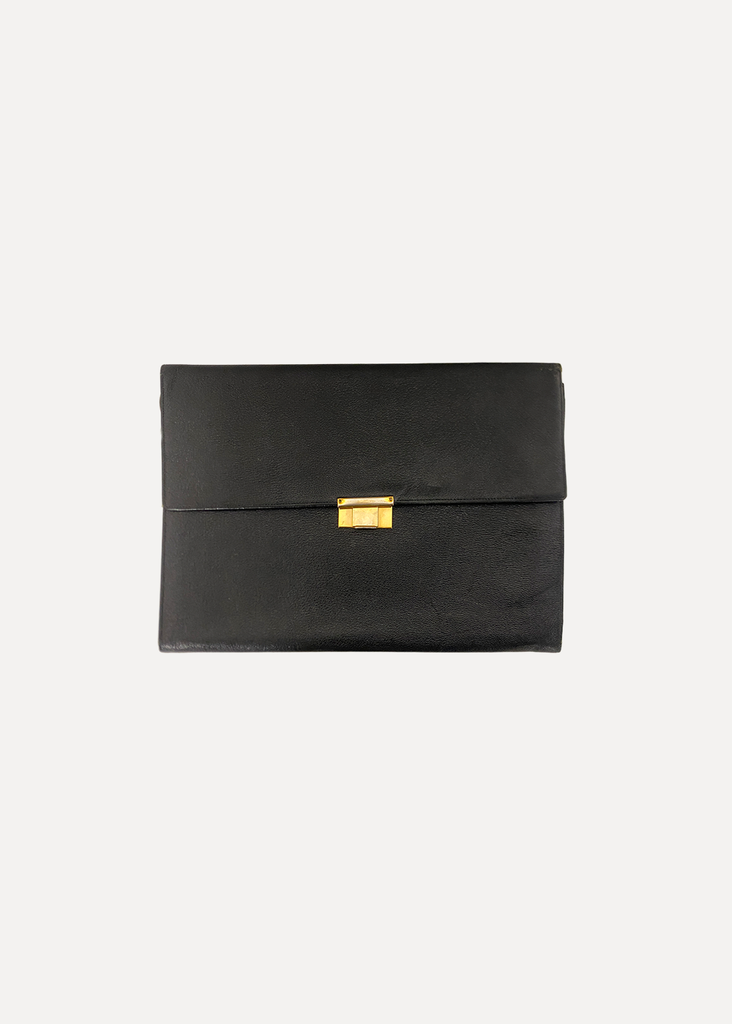 Black Leather Work Bag