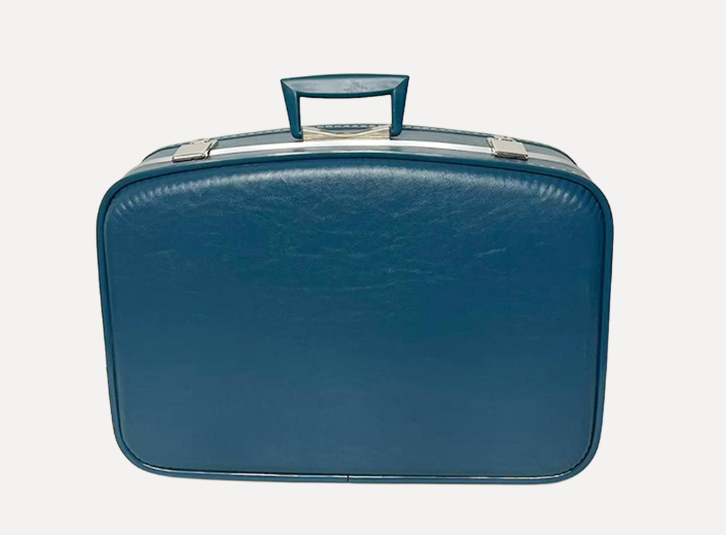 Blue Leather Suitcase