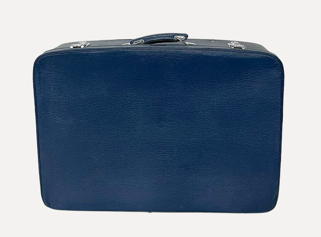 Blue Leather Suitcase