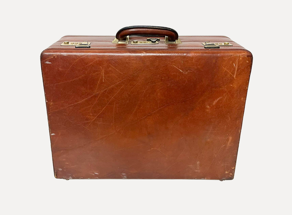 Brown Leather Suitcase