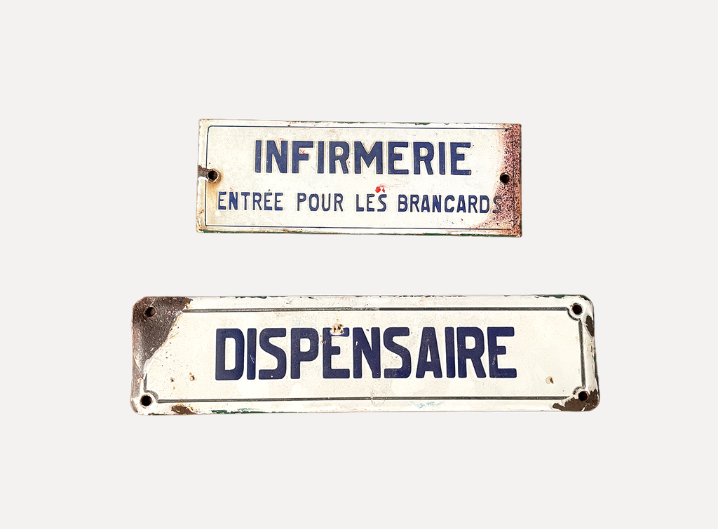 Old Sign For Infirmary And Dispensary