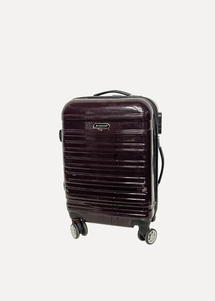Burgundy Plastic Suitcase Luggage
