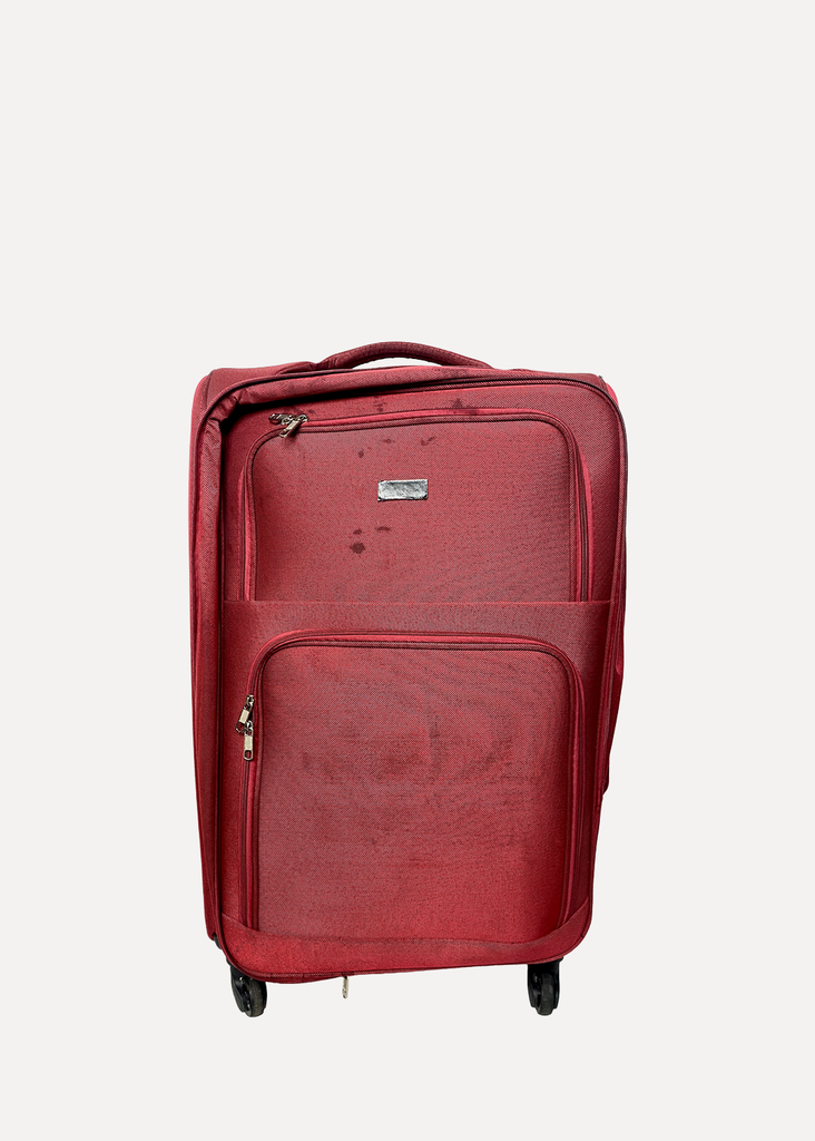 Red Fabric Suitcase Luggage