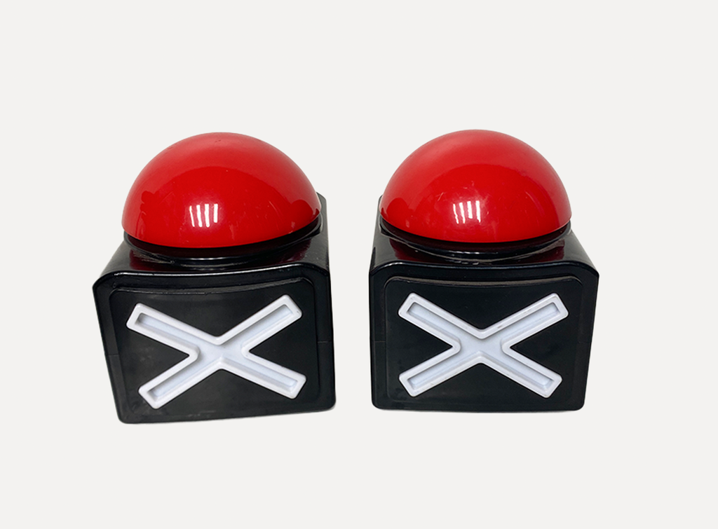 Red plastic buzzer