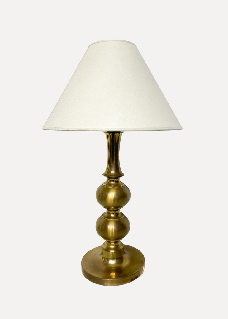 Golden Table Lamp With Two Balls