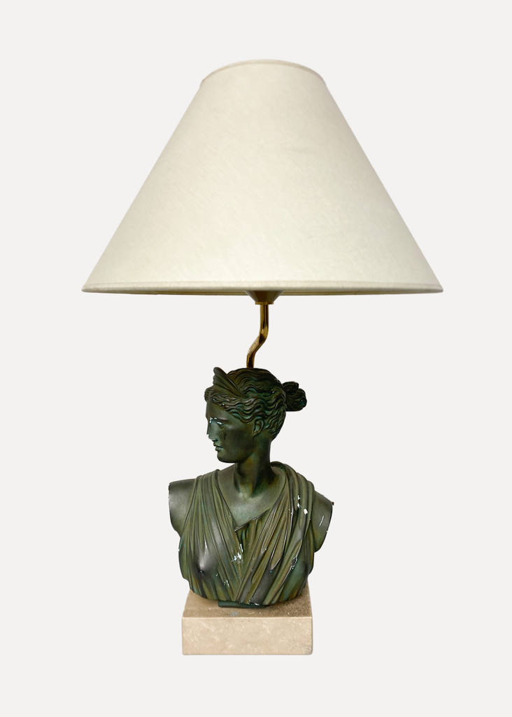 White Table Lamp In THe Form Of A Neoclassical Style Bust