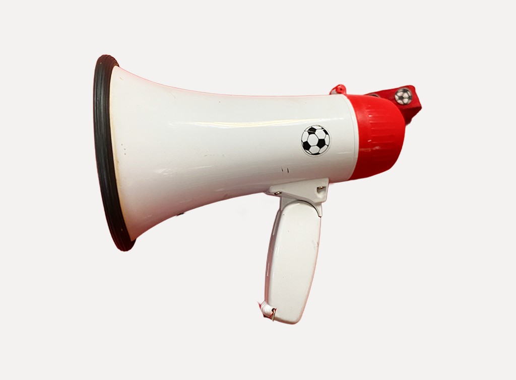 Red & white megaphone